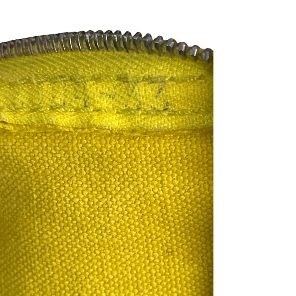 Hermès Bora Bora GM Pouch Yellow Canvas Travel Clutch Authentic Large Size - Picture 7 of 14